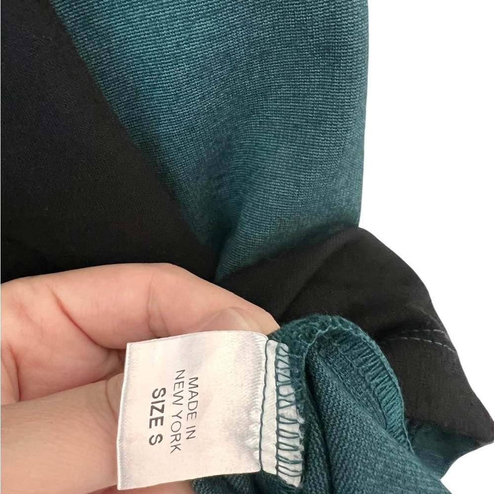 Torn by Ronny Kobo Shiran Long Sleeve Green Black Mini Dress Size S - Picture 8 of 13